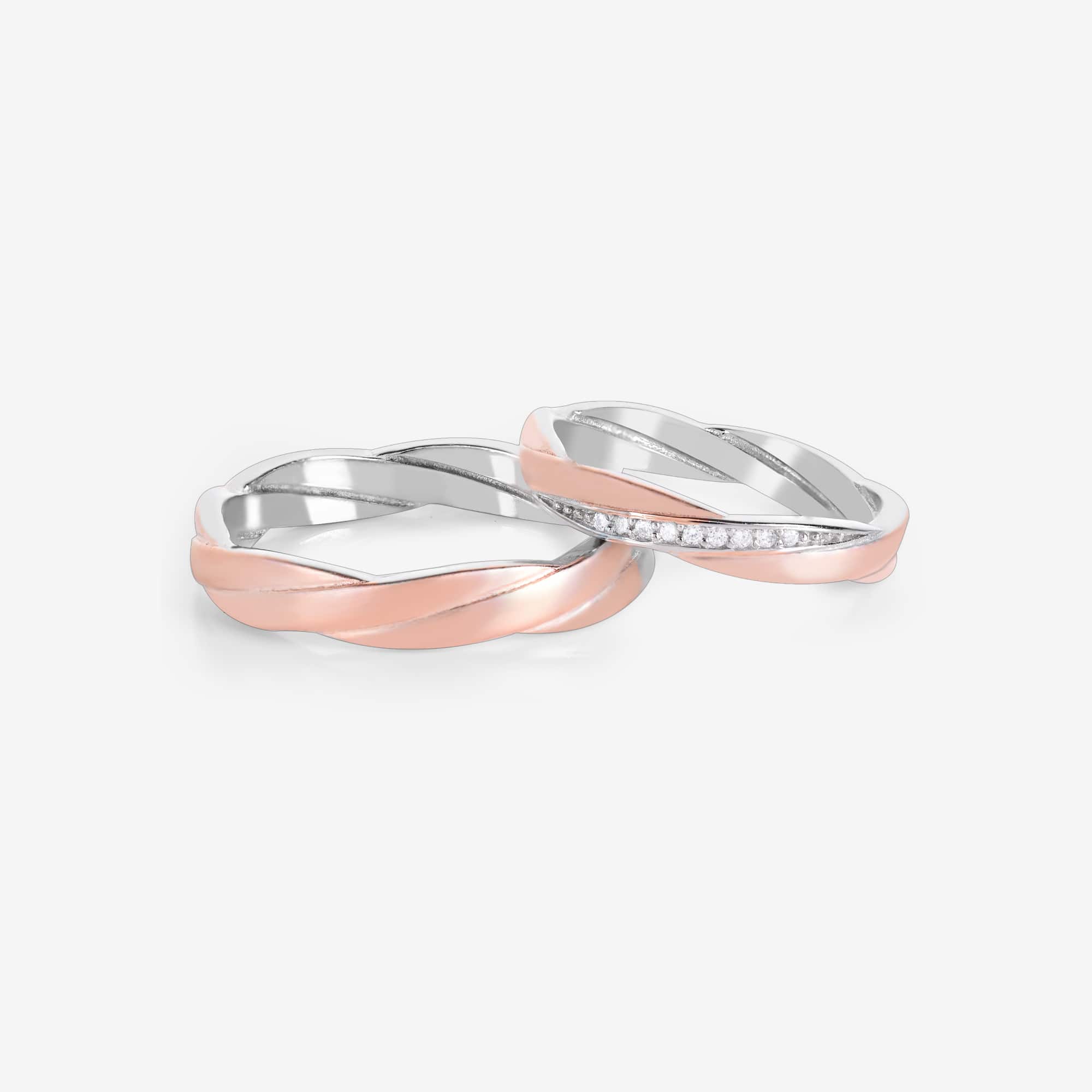 Buy Couple Ring Set, Rose Gold Wedding Ringset, Heart Wedding Ring, Wedding  Ring Set, Love Ring, Promise Ring for Couple, Matching Wedding Band Online  in India - Etsy